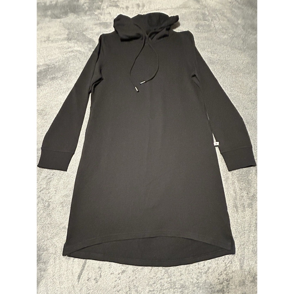 Hooded Black Sweatshirt Dress Short Comfort Pockets Redneck Riviera Sz S